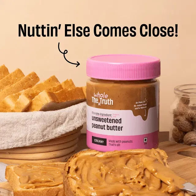 CREAMY- Unsweetened Peanut Butter - Pack of 325g