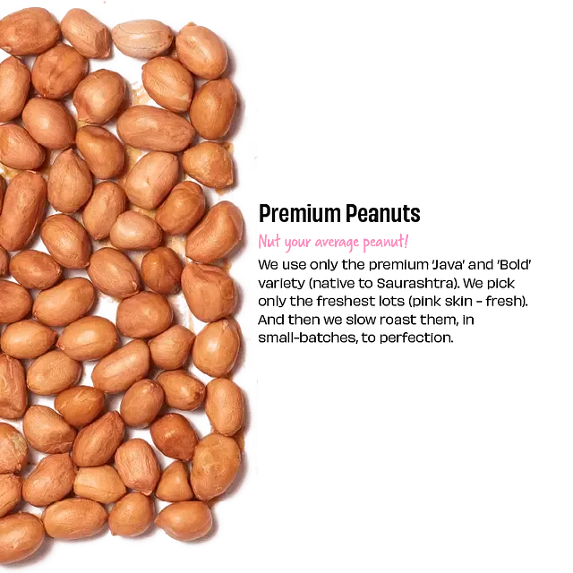 CRUNCHY- Unsweetened Peanut Butter - Pack of 325g