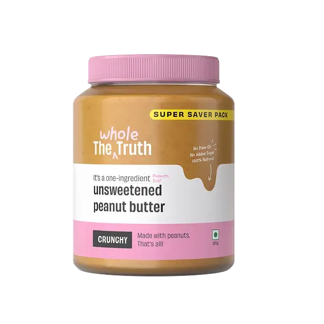 CRUNCHY- Unsweetened Peanut Butter - Pack of 925g