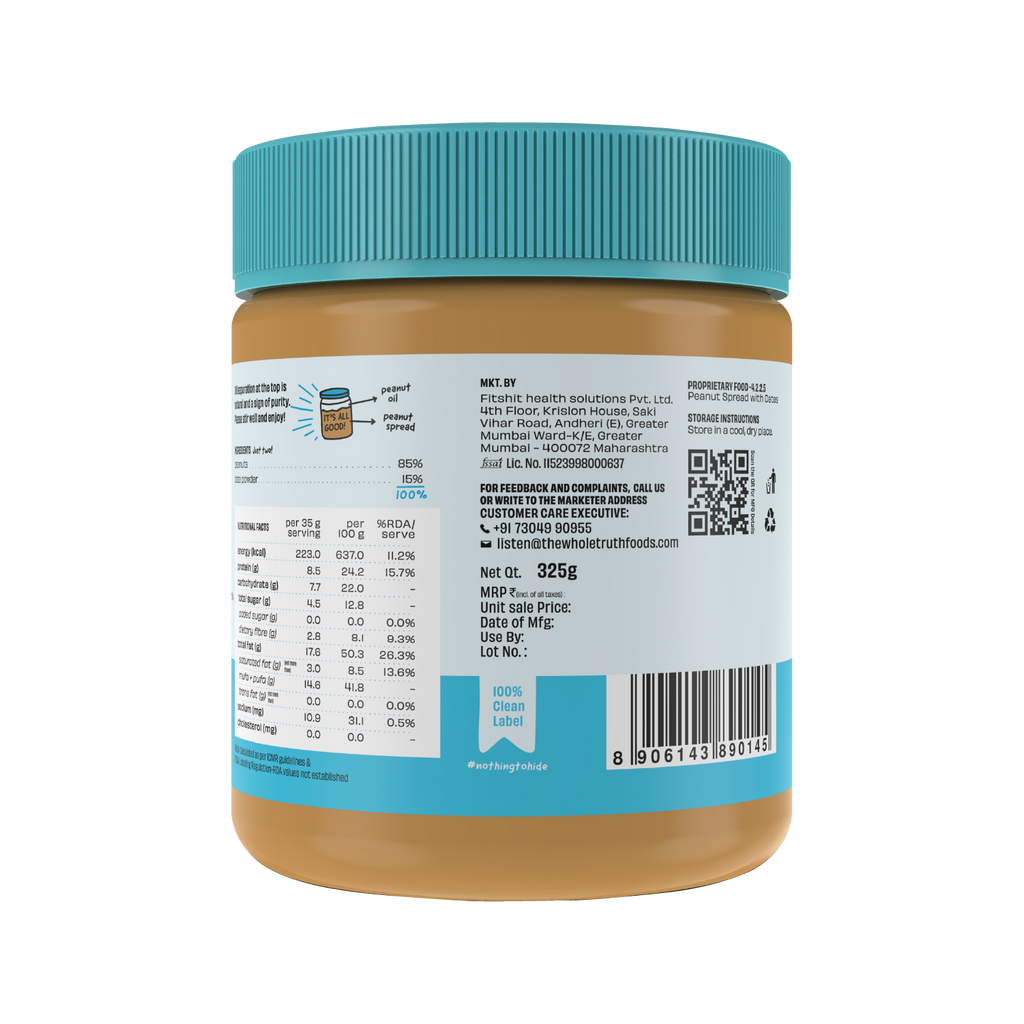 CRUNCHY - Peanut Spread With Dates - Box of 325g