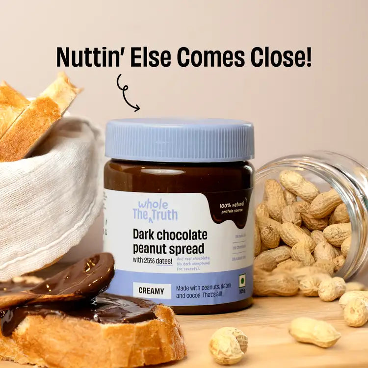 CREAMY- Dark Chocolate Peanut Spread - Box of 325g