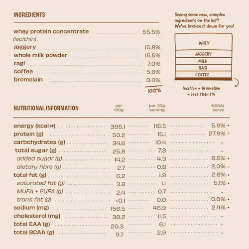 Cold Coffee 15g Protein Powder - 1 Kg