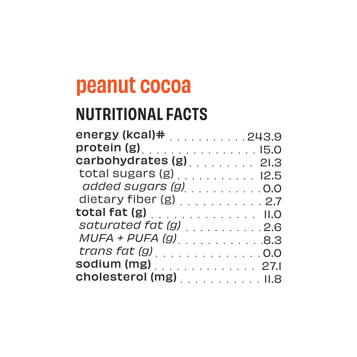 Peanut Cocoa - Protein Bar