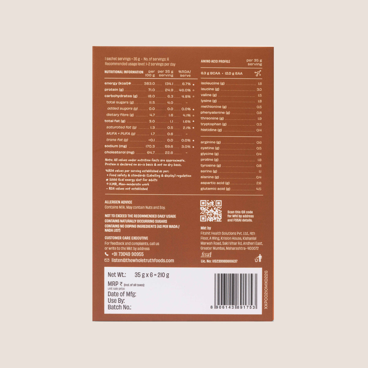 Cold Coffee 24 g Protein Powder - 6 Sachets