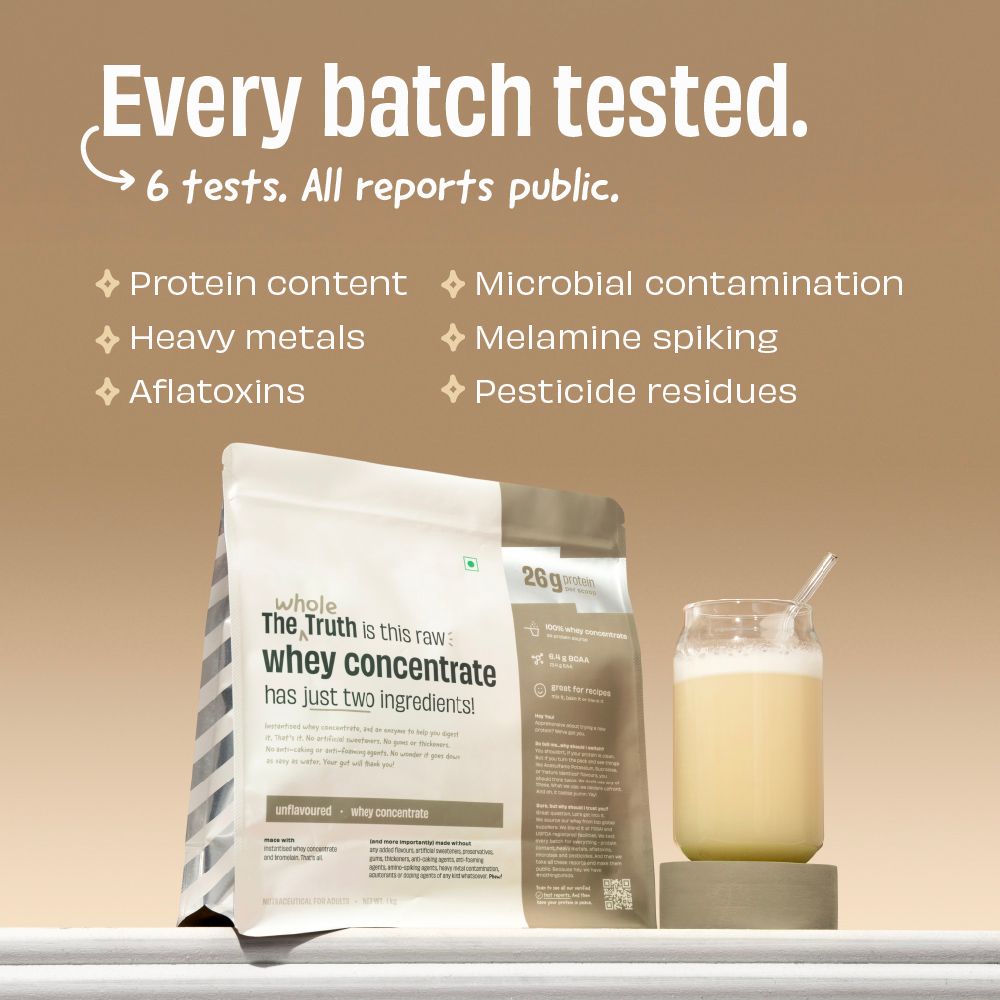 Unflavoured Raw Whey Protein Concentrate 26g - 2 Kg
