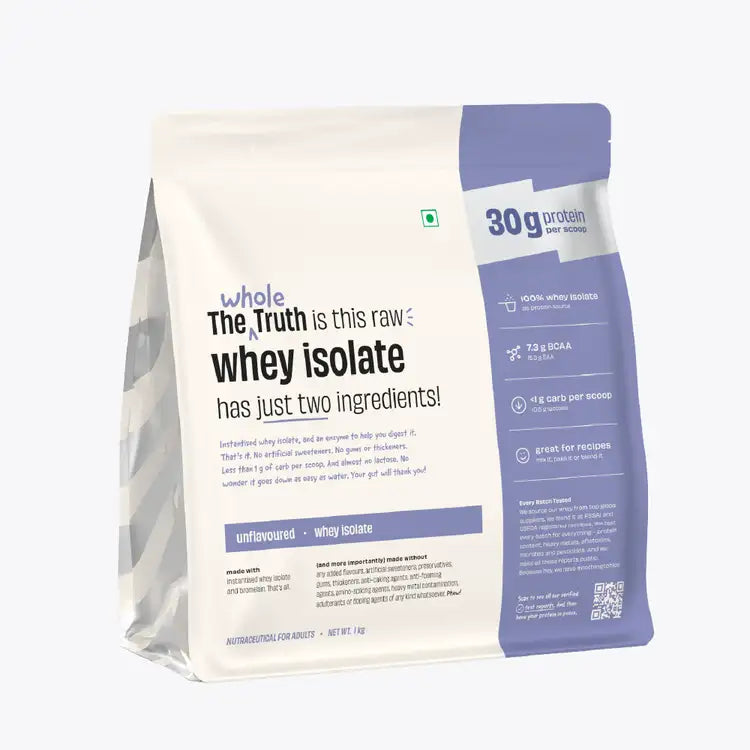 Unflavoured 30g Pure Whey Protein Isolate - 1 Kg