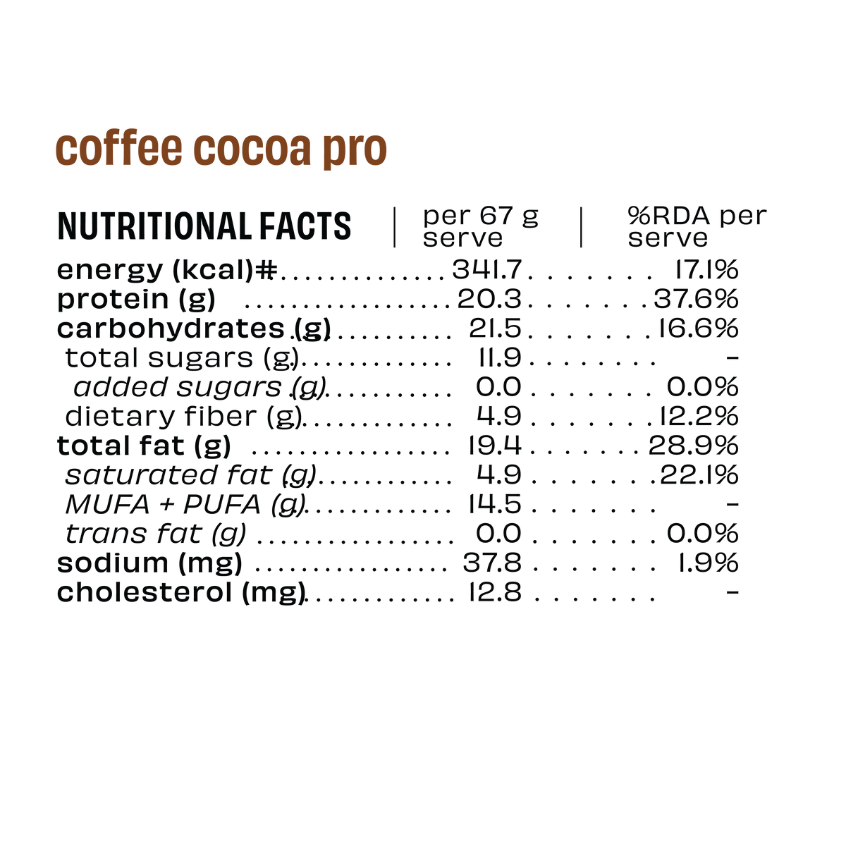 Coffee Cocoa Pro - Protein Bar