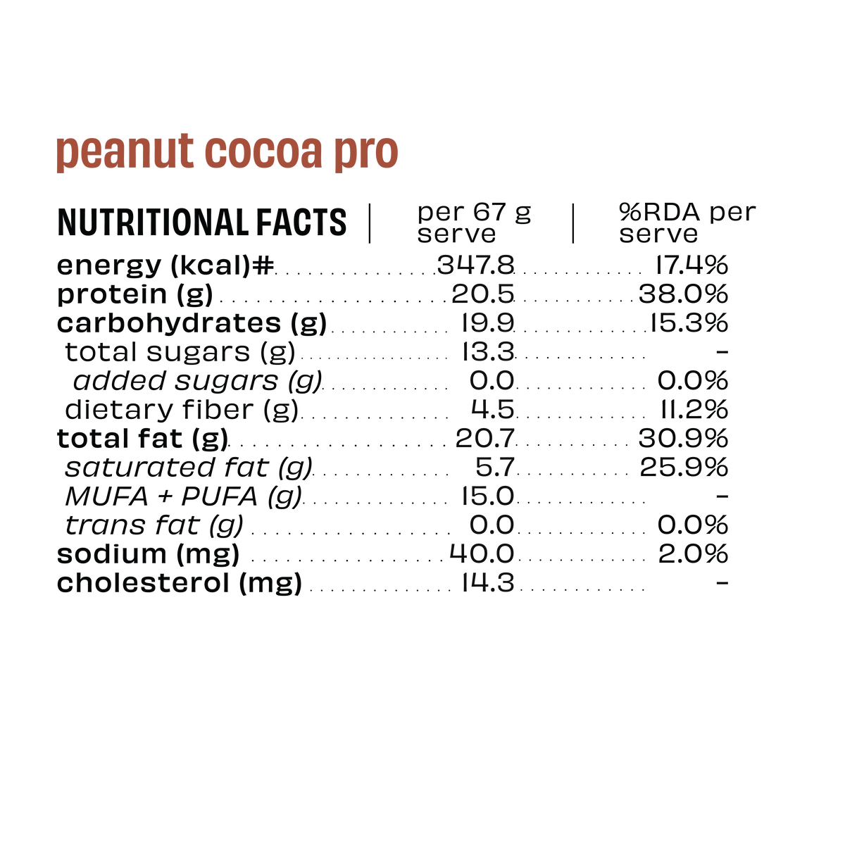 Peanut Cocoa Pro - Protein Bar