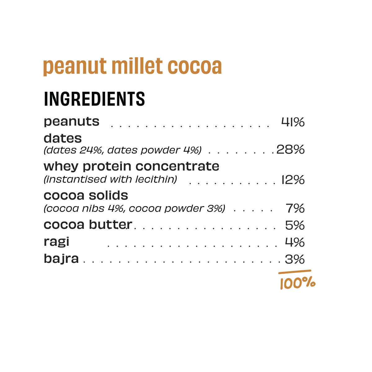 Peanut Millet Cocoa - Protein Bar