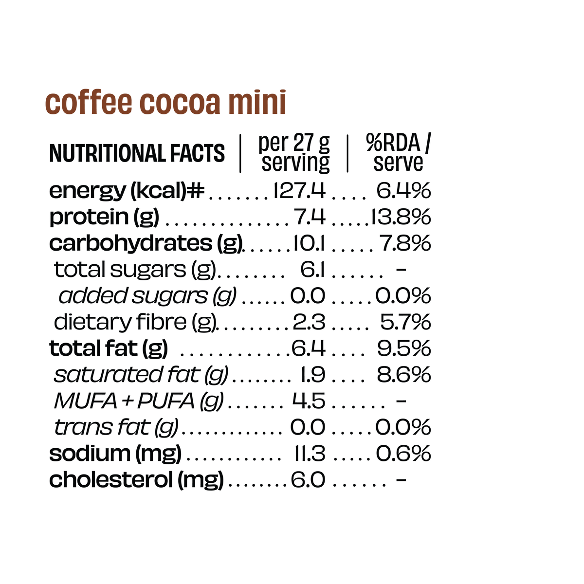 Coffee Cocoa - Mini Protein Bar