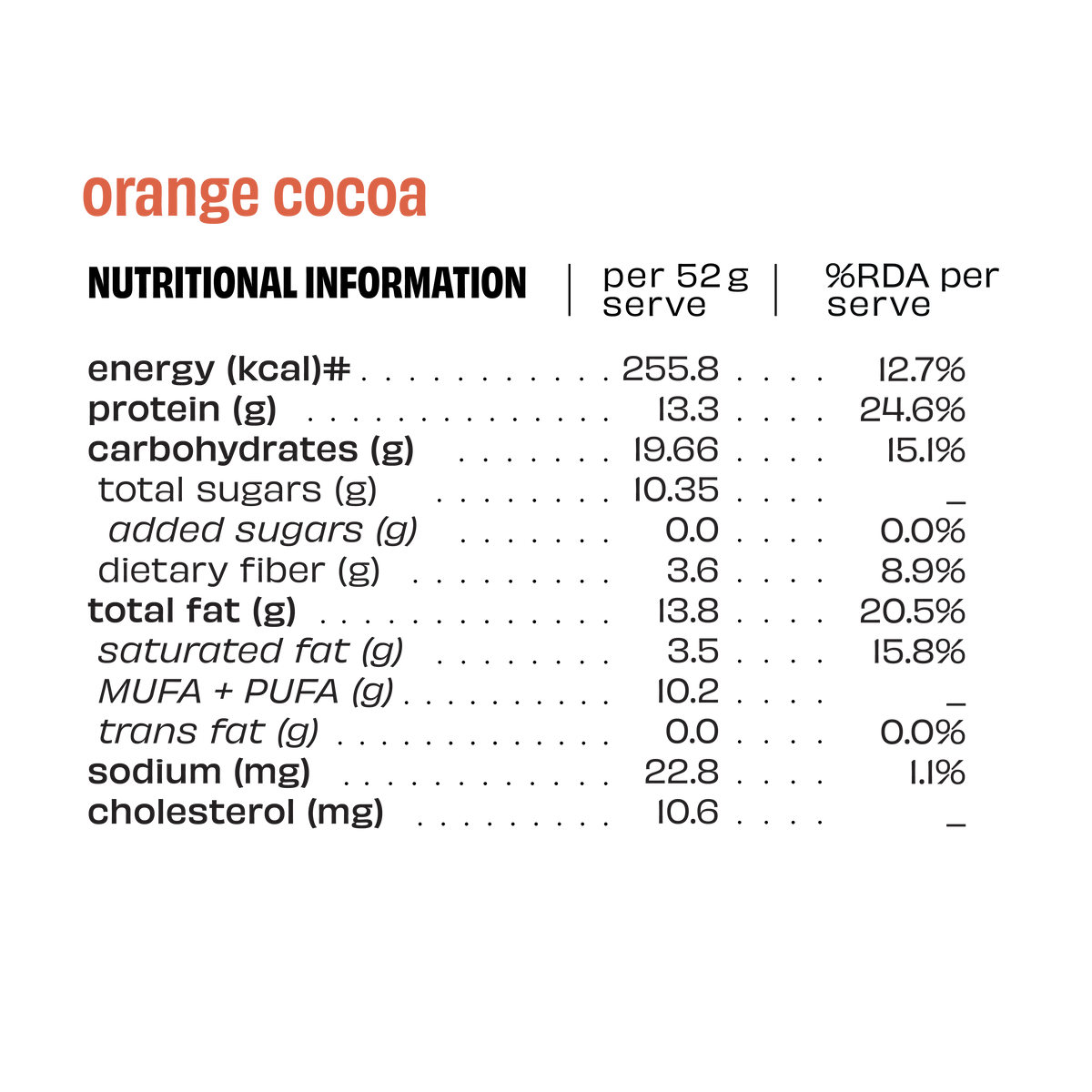 Orange Cocoa - Protein Bar