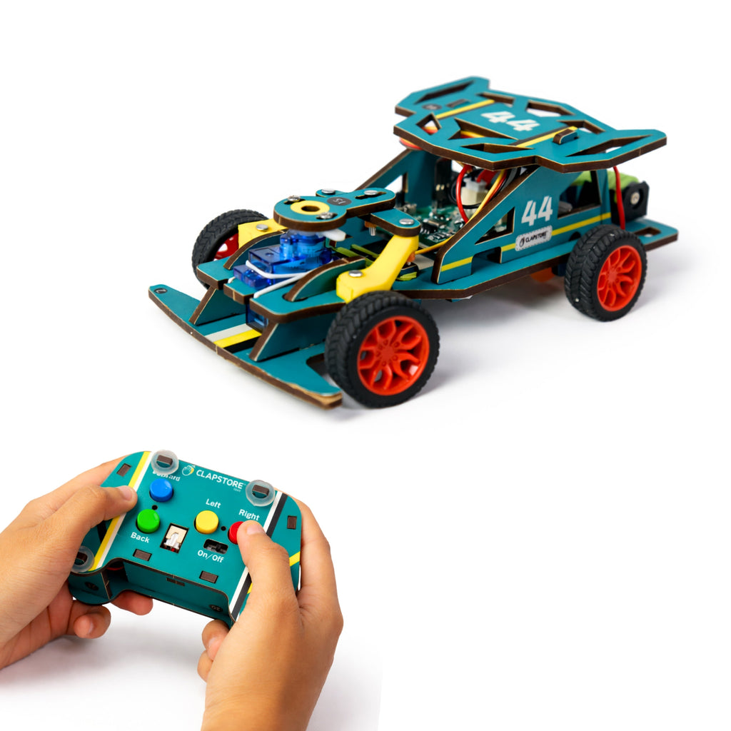 Sooper Brains: DIY Wooden Racer Car Kit (High-Speed STEM Build Set)