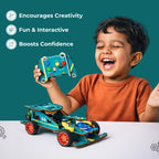 Sooper Brains: DIY Wooden Racer Car Kit (High-Speed STEM Build Set)