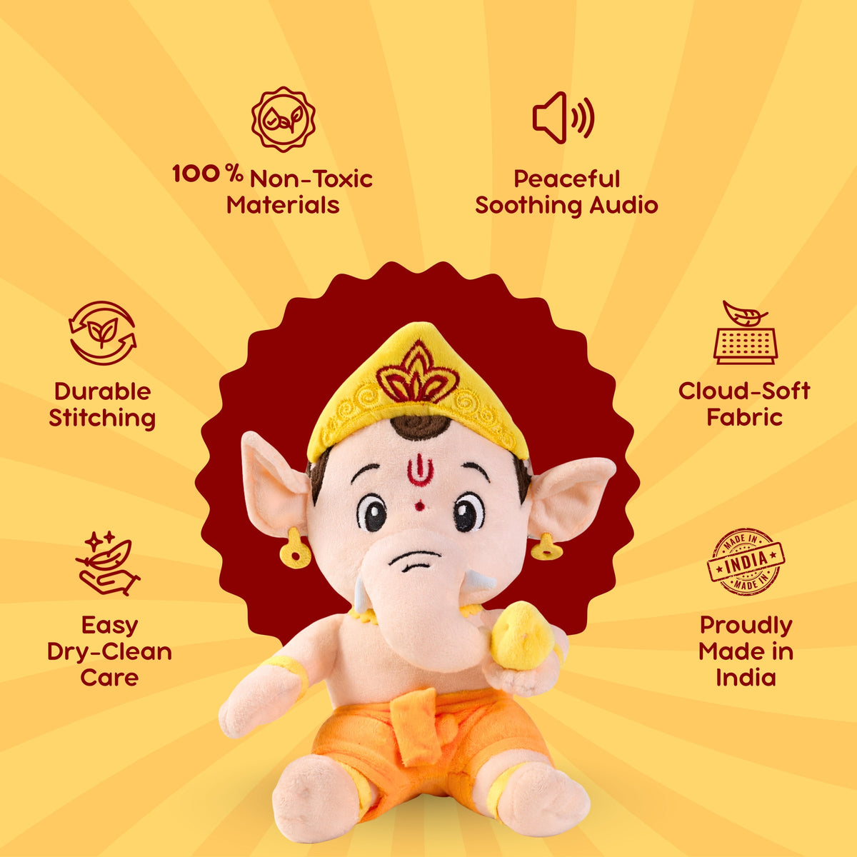 Clap Cuddles: Mantra Chanting Ganesha with Meditation Mode