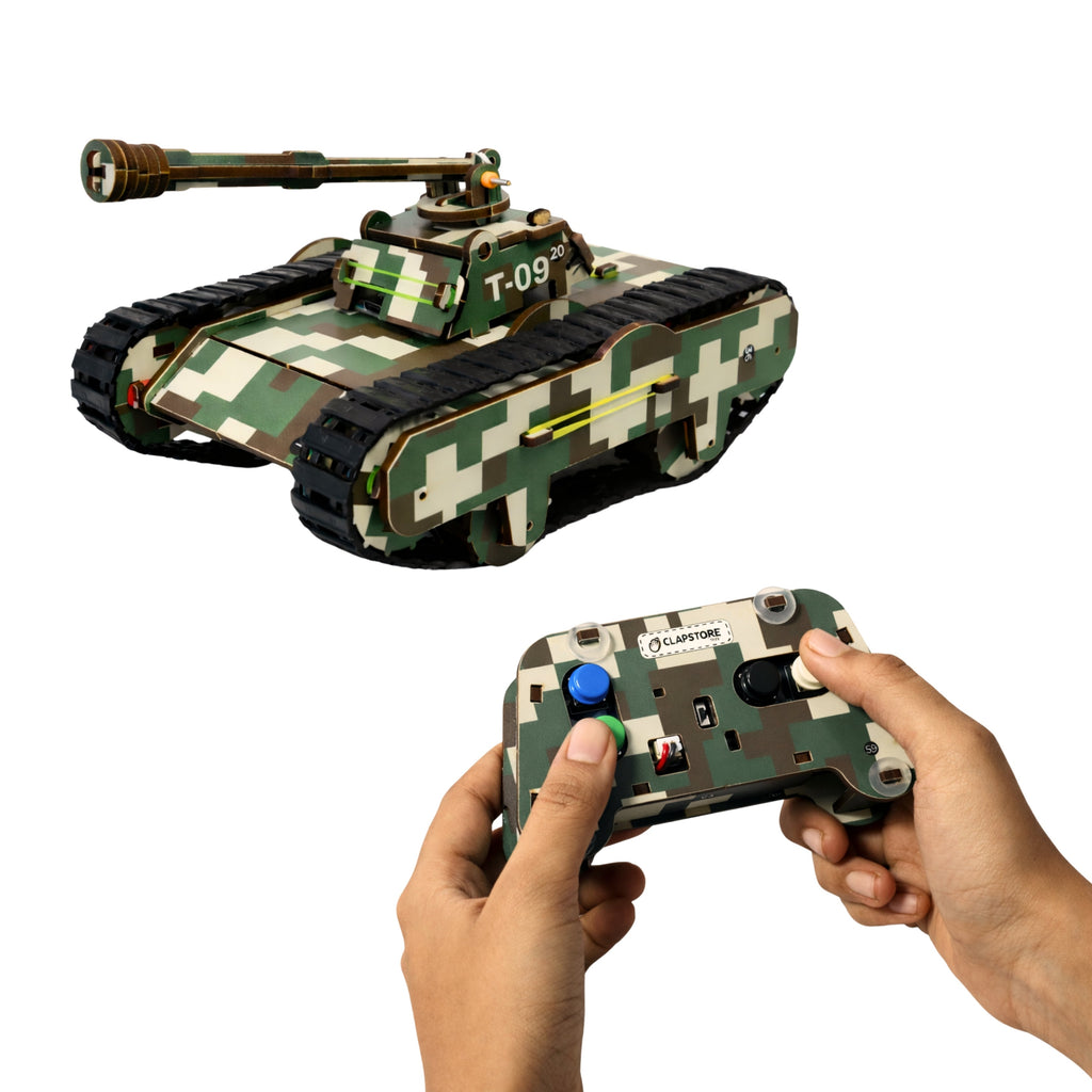 Sooper Brains: DIY Army Tank Kit (Type-C Rechargeable)