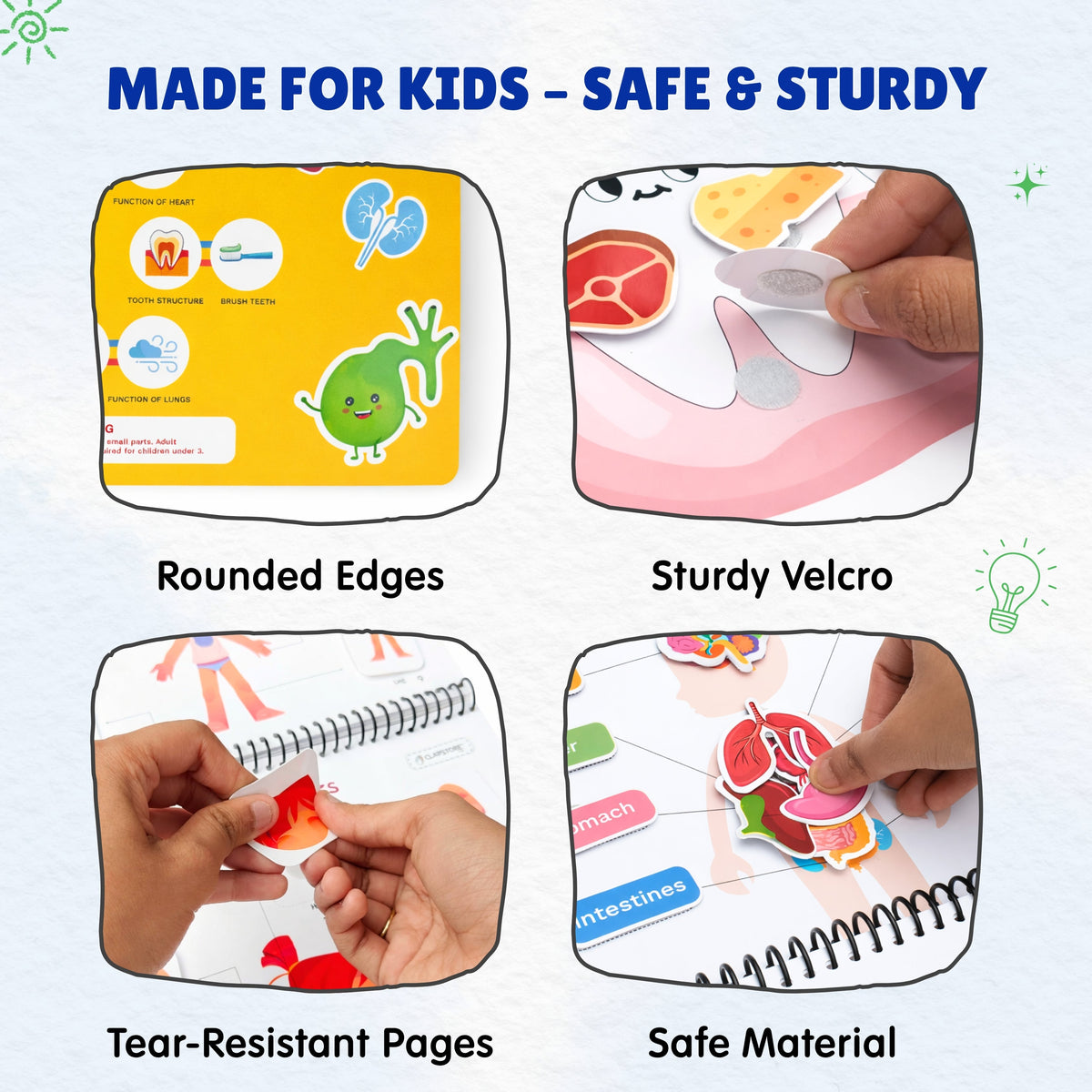 Human Body Busy Book: Interactive Learning Binder for Toddlers & Preschoolers
