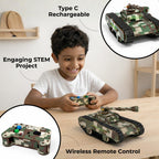 Sooper Brains: DIY Army Tank Kit (Type-C Rechargeable)