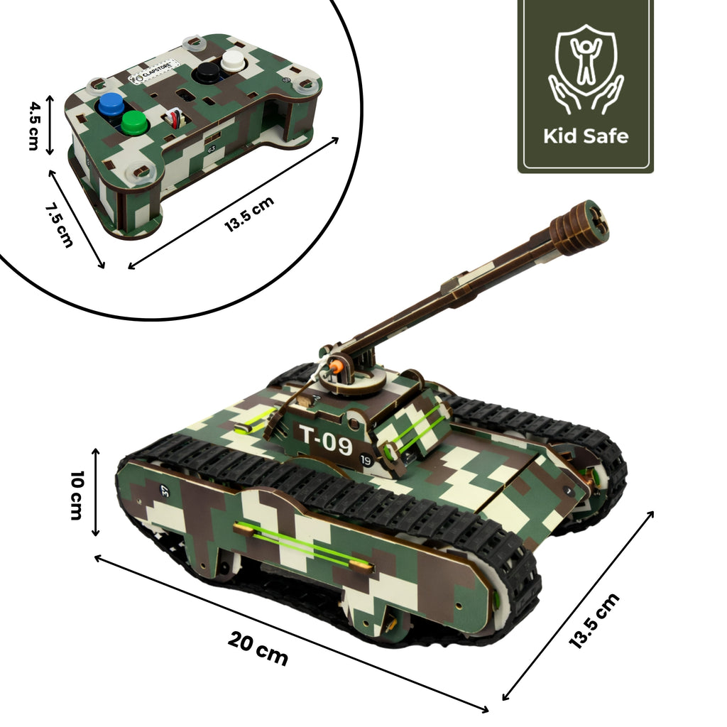 Sooper Brains: DIY Army Tank Kit (Type-C Rechargeable)