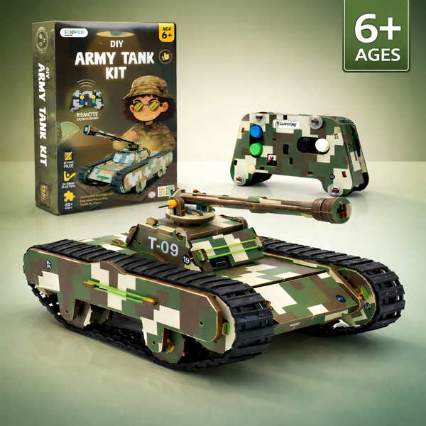 Sooper Brains: DIY Army Tank Kit (Type-C Rechargeable)
