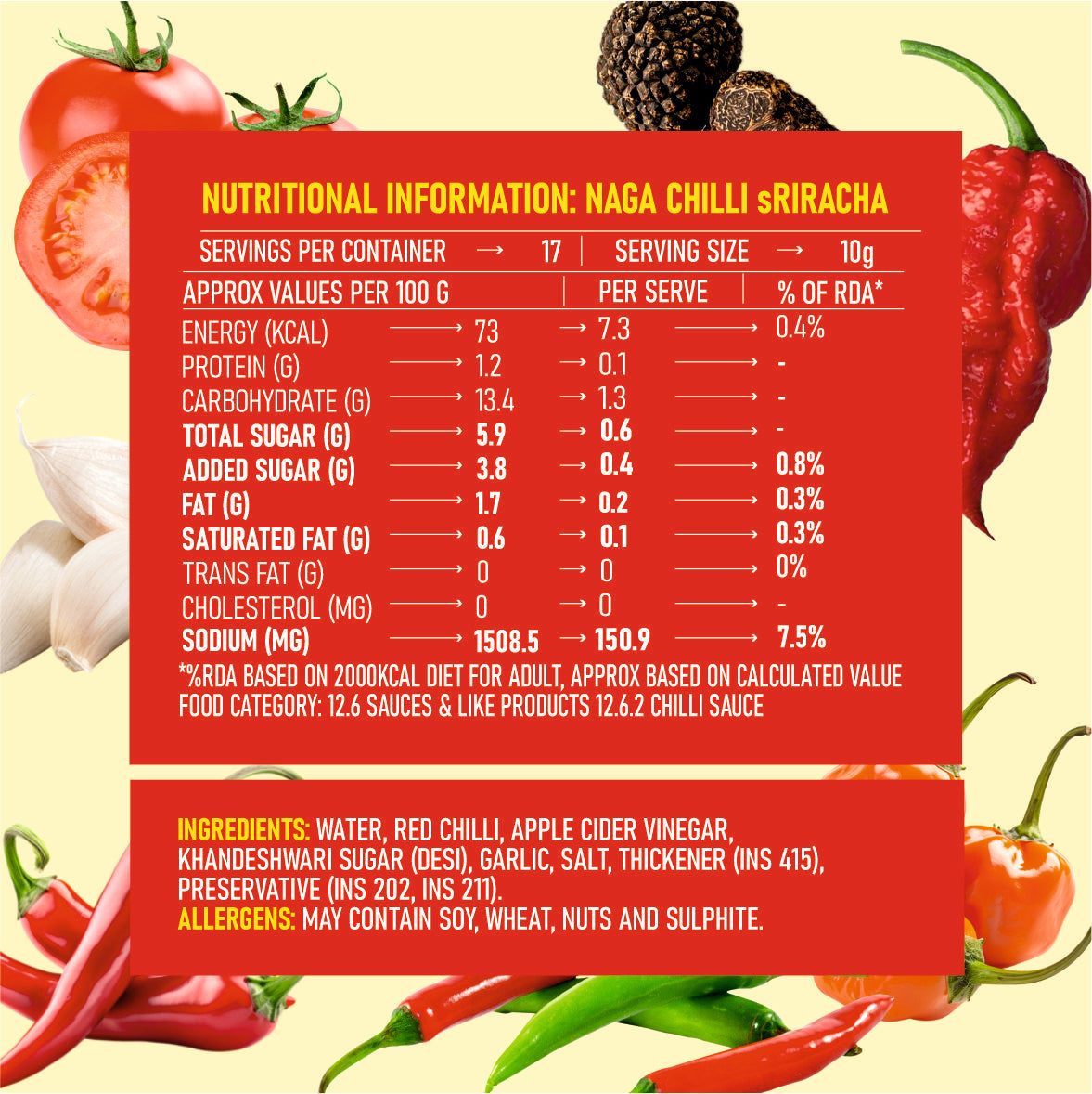 Naga Chilli Sriracha Hot Sauce